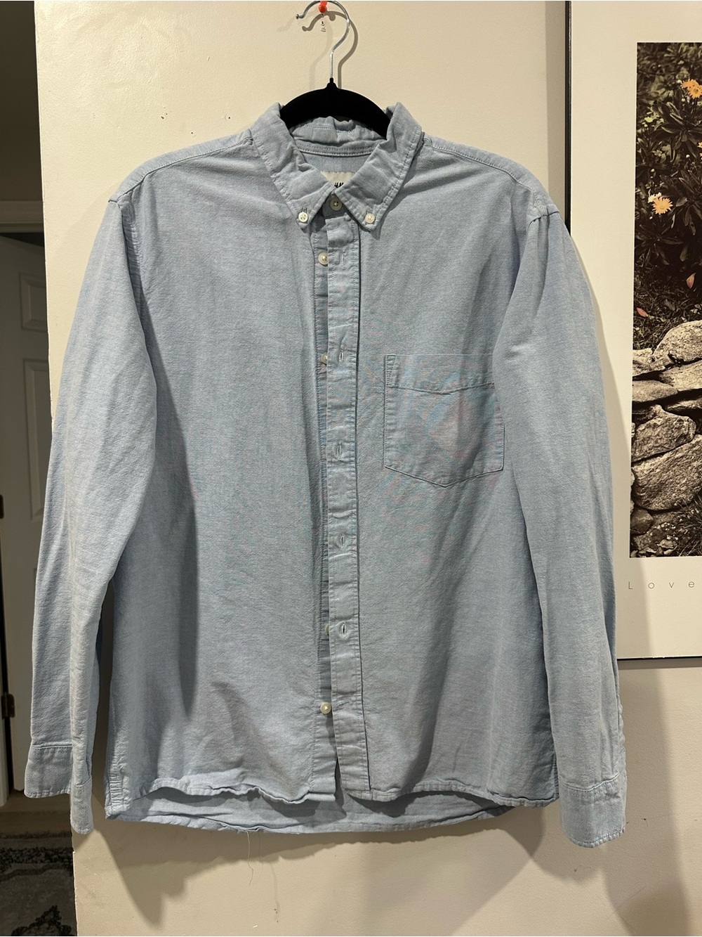 H&M Light Blue Casual Button-Down Shirt